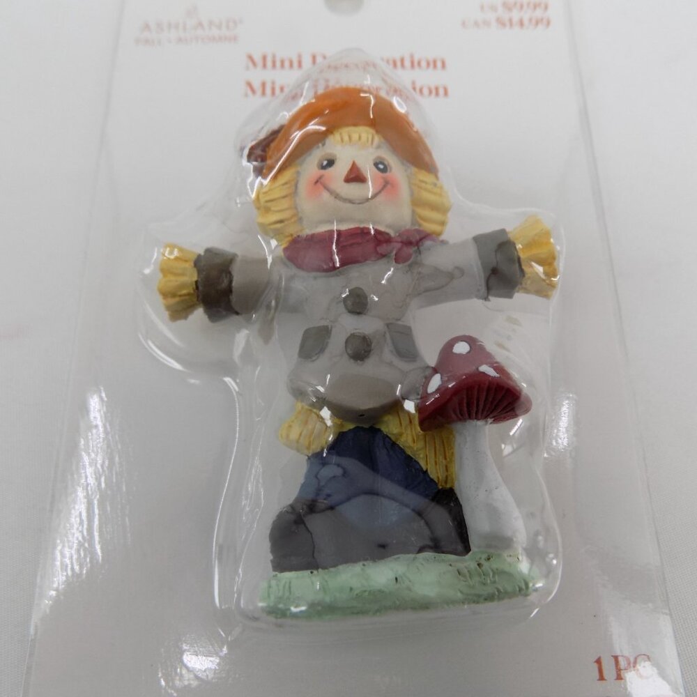 Set of 2 Ashland Mini Decoration Scarecrow Boy And Girl Collectible Figurines - Picture 5 of 7